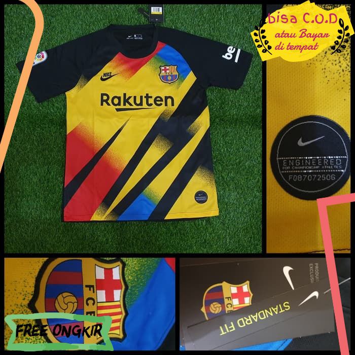 COD-009 JERSEY BOLA BARCELONA GOALKEEPER GK 3RD UCL 2019/2020 GRADE ORI TEMURAH IMPORT
