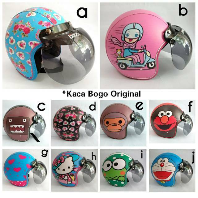 Helm Bogo Kulit Free Masker Helm Bogo Motif Domo Monyet 