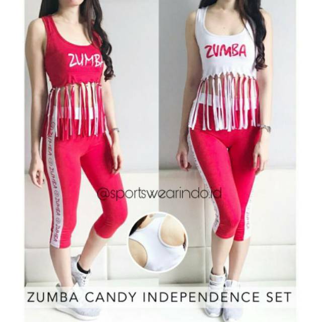 ZUMBA CANDY INDEPENDENCE DAY /Baju Senam Murah/Baju Zumba Original