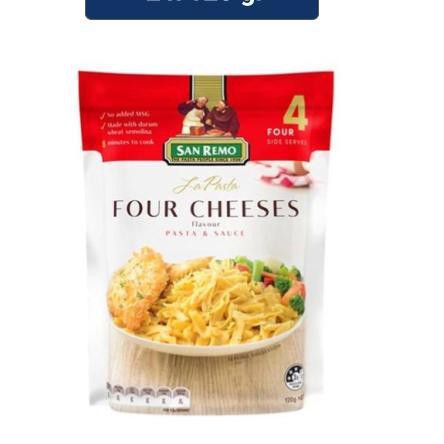 

[KODE BARANG 63] San Remo La Pasta Four Cheeses 120gr x 2 Pcs TERBARU!!!