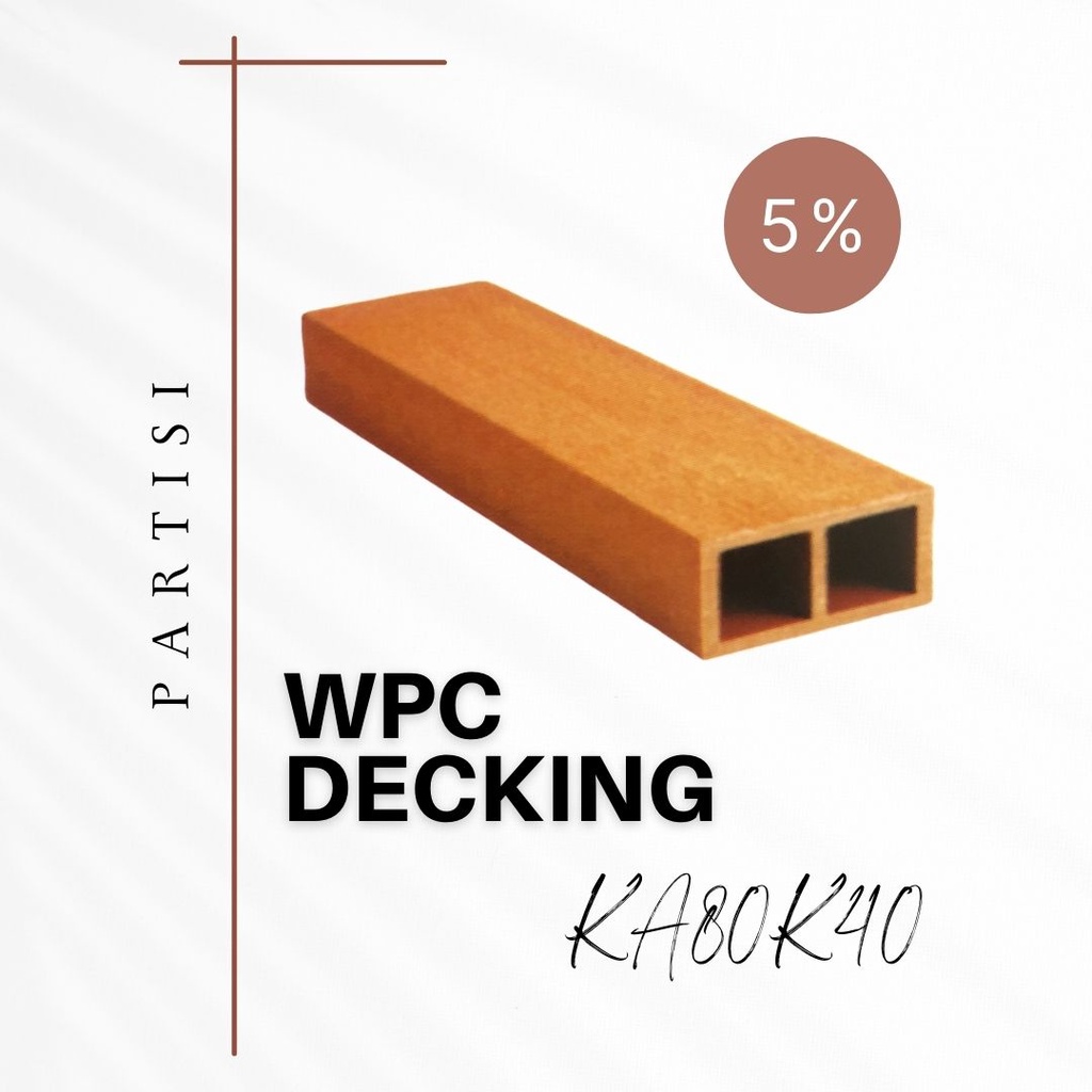 WPC Decking type KA80K40 untuk Partisi - WPC Decking Murah