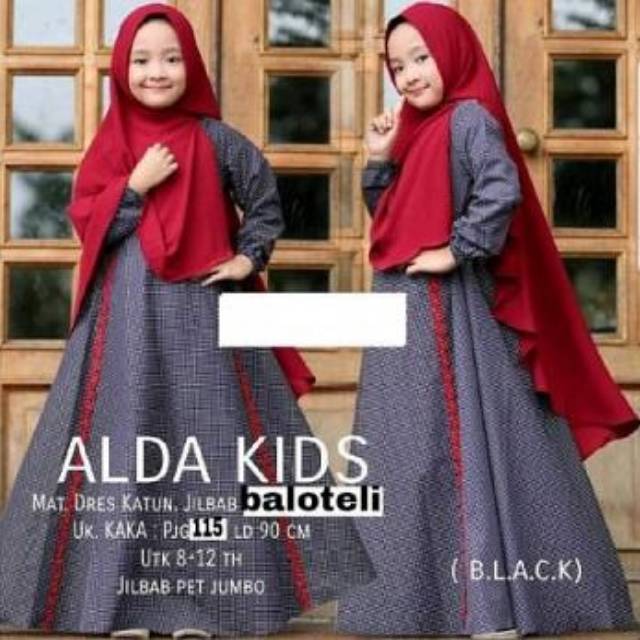 DRESS ANAK POLKA ALDA KATUN+JILBAB KOREAN SILK,WARNA PINK,MARON.FREE JILBAB
