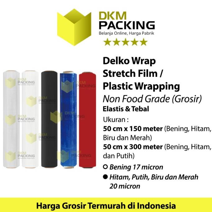 Plastic Wrap Stretch Film 50cm Plastik Wrapping DELKO WRAP /SATUAN
