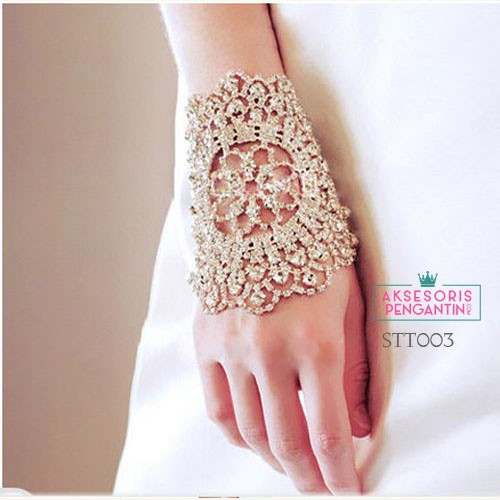 [PRODUK FAVORIT] AKSESORIS GELANG SARUNG TANGAN PENGANTIN WEDDING GLOVES STT003