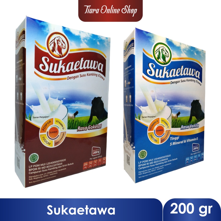 Susu Kambing Etawa SUKAETAWA 200 Gram | Susu Kambing | Susu Etawa |