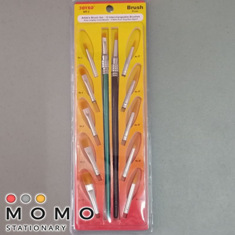 

brush lukis/kuas cat lukis joyko BR-2 (1 set)