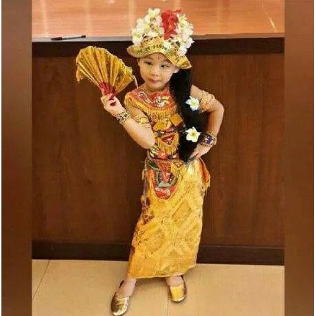 Pakaian adat bali penari baju untuk anak perempuan