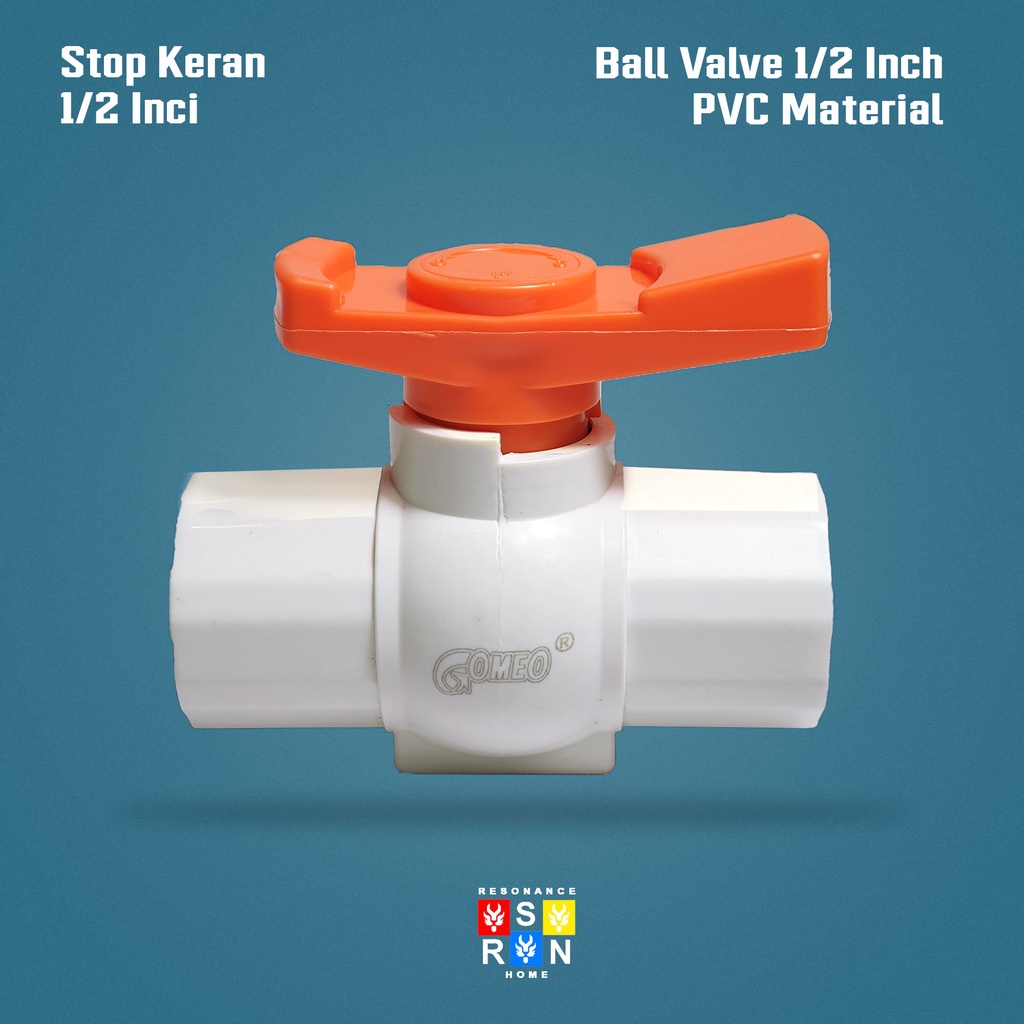 Ball Valve Pvc TEBAL 1/2&quot; Stop Kran Keran Pipa Resonance Home