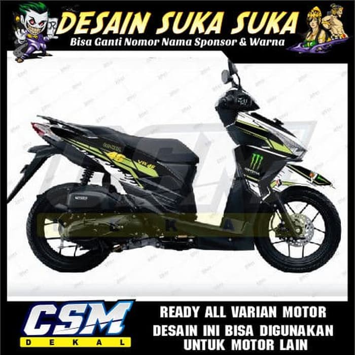 627 Dekal Decal Motor Vario 150 125 Esp Stiker Sticker Striping