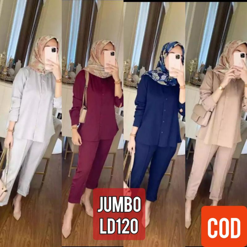 Setelan Wanita Jumbo/ one set polos Jumbo / setcel Jumbo / Setelan Rayon Jumbo / Stelan Wanita Jumbo