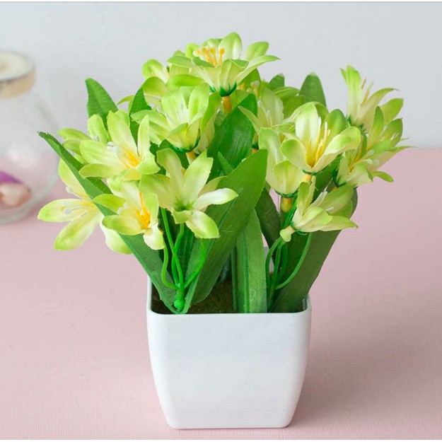 Pot Bunga Plastik Bunga Hias Plastik bunga artifical Bunga Hiasan pot bunga tanaman pot kecil SAYURI-3