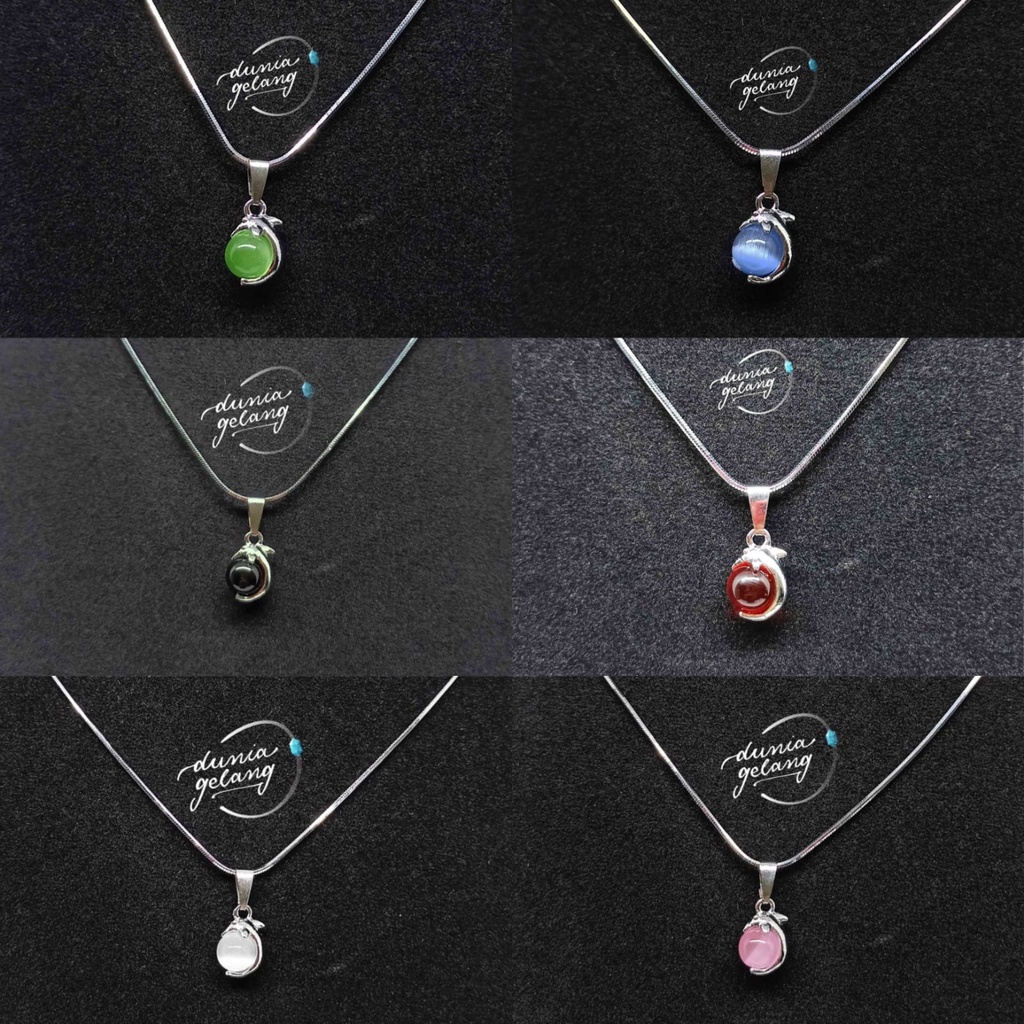 KALUNG TITANIUM BOLA WARNA / KALUNG SILVER / KALUNG PRIA WANITA ANAK