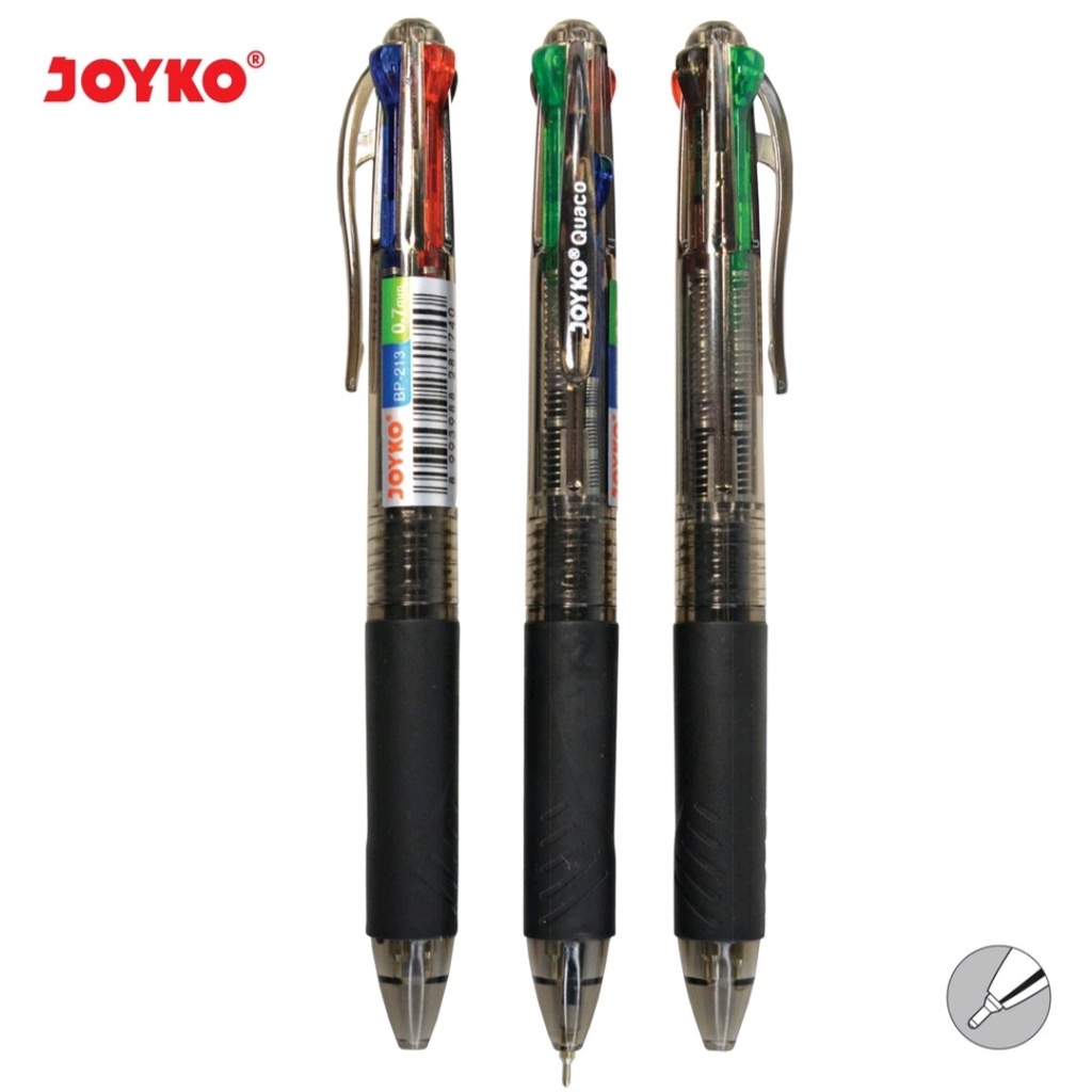 

Ball Pen / Pulpen Joyko BP-213 / Quaco / 0.7 mm / 4 Warna
