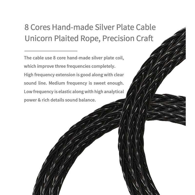 Jcally LT8 Kabel Upgrade Jack Lightning with Microphone iOS 5N OFC Upgrade wire 8 strands MFI C100 for KZ EDX Pro CCA CRA KZ DQ6 TRN MT1 Pro AZ09 Moondrop Aria SSP KZ ZST ZSN Pro X Nekocake TFZ Moondrop CHU