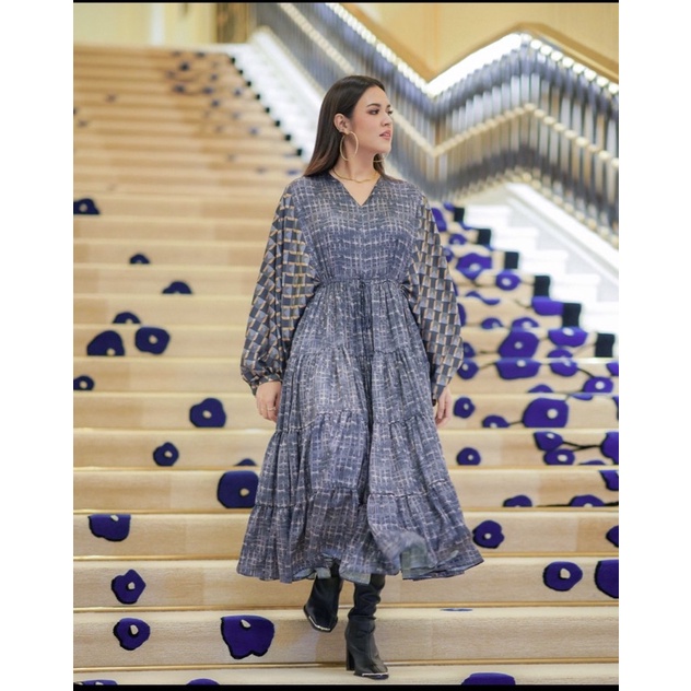 readysoon ruffle dress harmony benang jarum x raisa