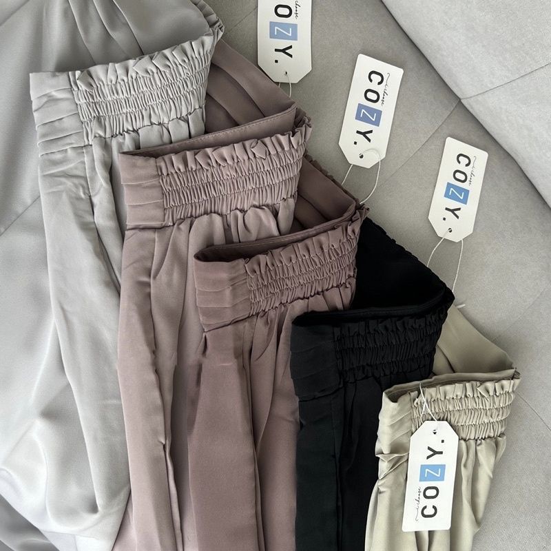 Celana Kulot Wanita Anti Kusut - Loose Pants Trousers Celana Kantor Jiwoo Pants