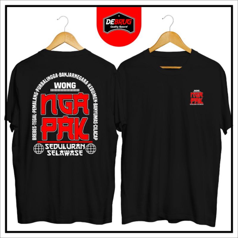 kaos wong ngapak saduluran salawase/baju rebuplik ngapak tegal brebes pemalang purbalingga kebumen b