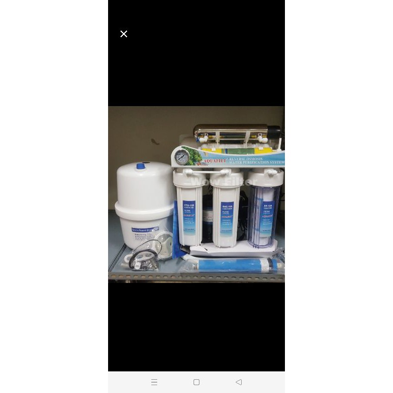 mesin ro 7step UV 100gpd aquafilt filter air minum reverse osmosis