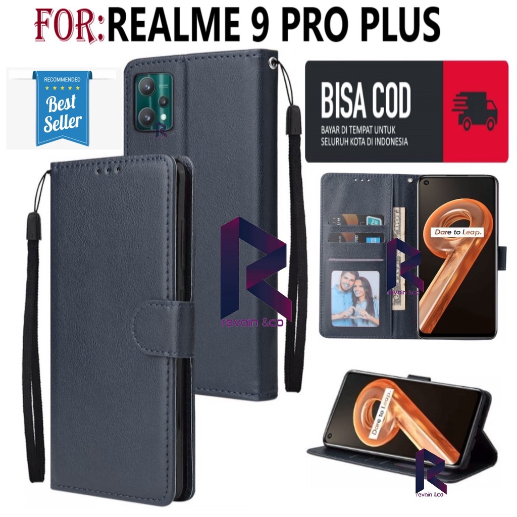 NEW REALME 9 PRO PLUS FLIP COVER CASE DOMPET CASING FLIP WALLET LEATHER KULIT PREMIUM SARUNG BUKA TUTUP FLIP CASE REALME 9 PRO PLUS