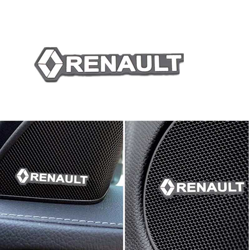 4pcs Sticker Dekorasi Mobil 3D Bahan Aluminum Untuk Renault Twingo Logan Megane 2 3 Clio 4 Duster Trafic 2021