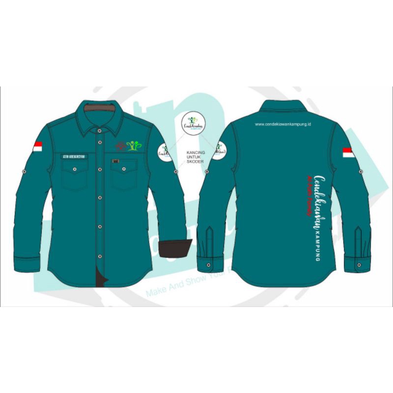 NisyafaniProject_Kemeja PDL Bahan Drill dan Bordel.Gratis design kemeja.