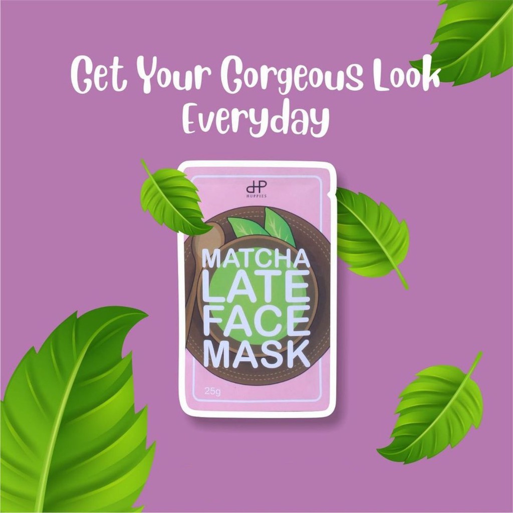 [HUPPIES.ID] MATCHA LATTE FACE MASK - BPOM / CLAY MASK / ZIP LOCK