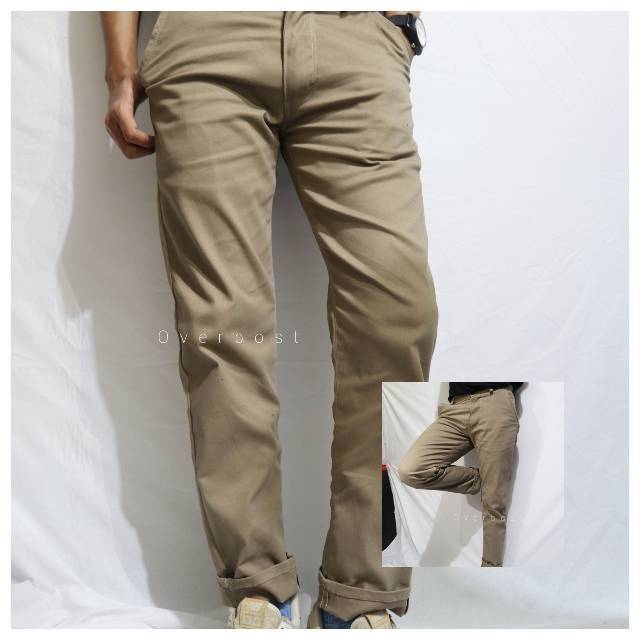  CELANA  CHINO PRIA  PANJANG SLIMFIT JEANS WARNA  MOCCA  