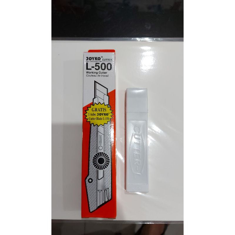 

Joyko cutter L-500+ isi cutter 1 tube 5 pisau