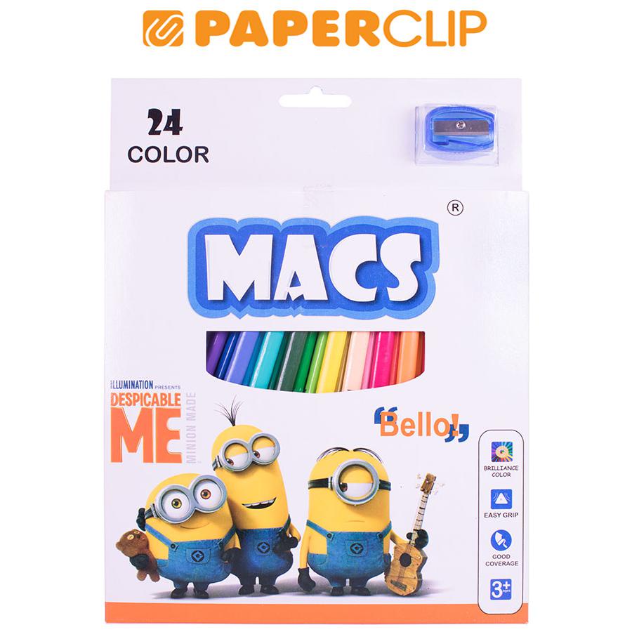 

PENSIL WARNA MACS MINIONS 24S