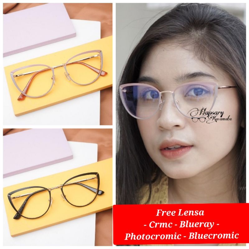 KACAMATA MINUS FRAME WANITA ANTI RADIASI | KACAMATA TERBARU MICHIRO | KACA MATA ANTI UV PHOTOCROMIC