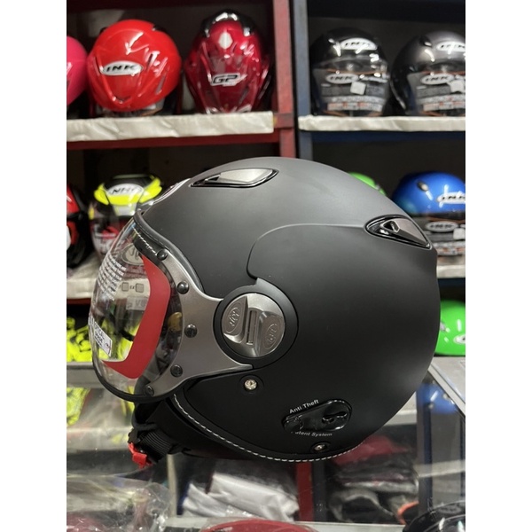 KYT Elsico Solid Black Doff Original