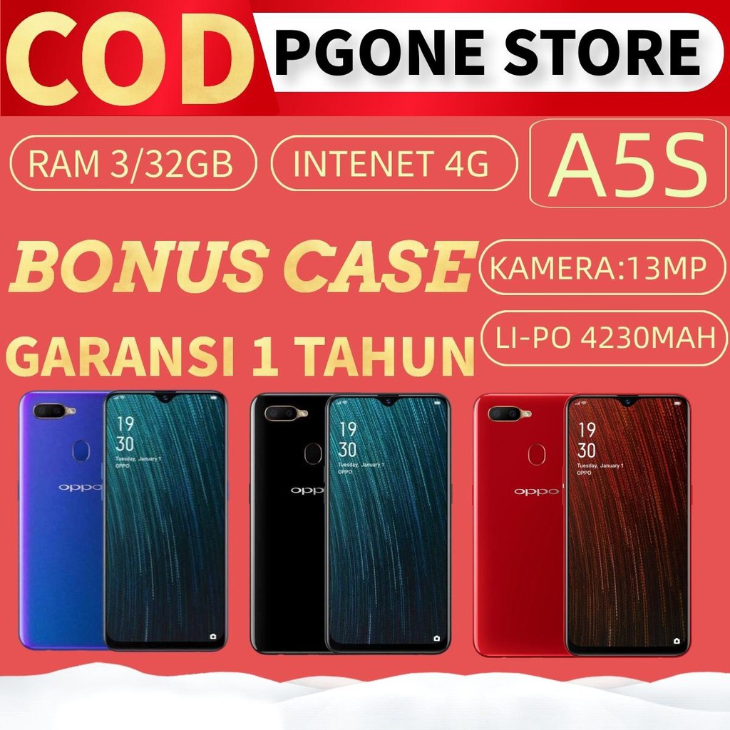 HP OPPO A5S RAM 3GB/32GB GARANSI 1 TAHUN | Shopee Indonesia