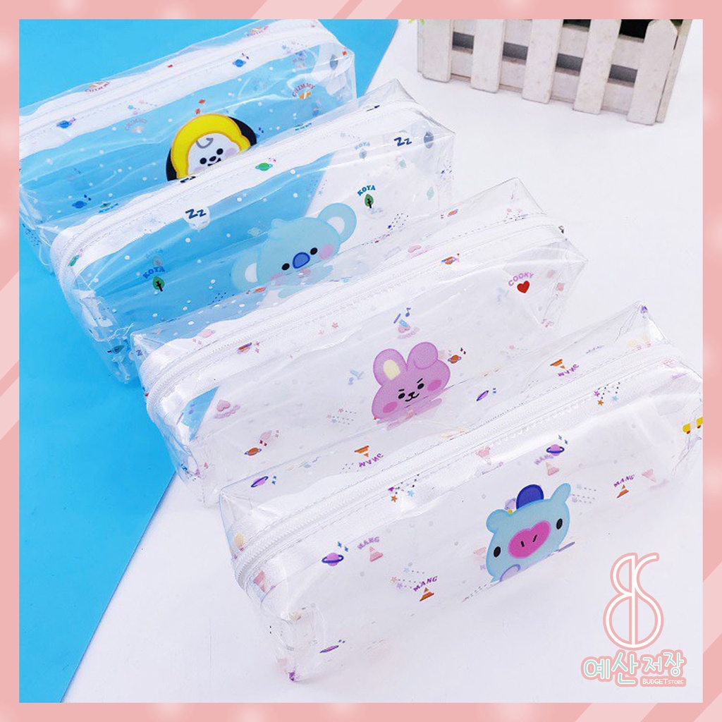 

[BS] BISA COD Kotak Pensil BTS BT21 Transparan EXO Pencil Box - KP643