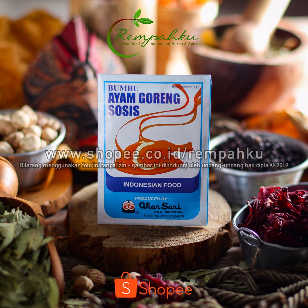 

Rempahku - Bumbu AYAM GORENG / SOSIS Akar Sari 1pcs Bumbu Masak Instan