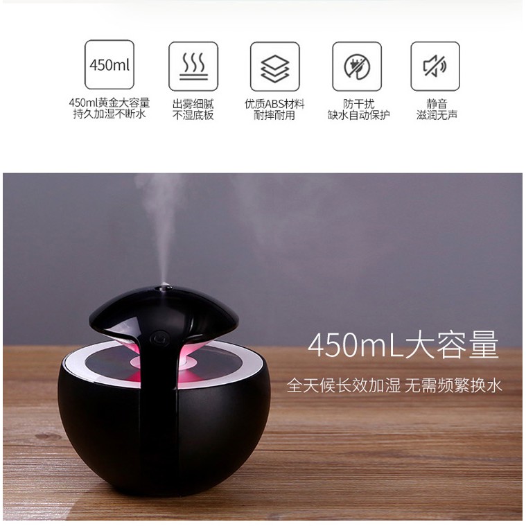 USB Night Elf Humidifier Instructions For Aromatherapy Diffuser Ultrasonic Diffuser - 450ml