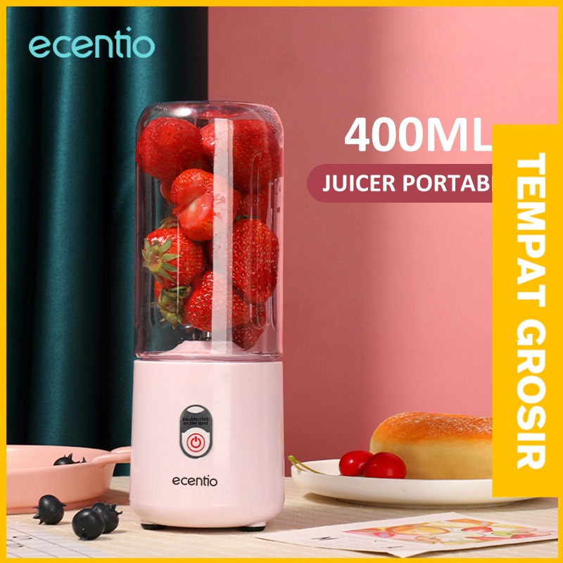 ecentio blender mini portable portable belender blander jus juicer mini vitamer 4/6 mata pisau