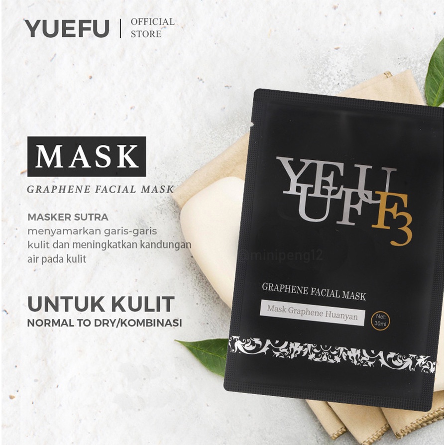 100% ORIGINAL YUEFU F3 Graphene Facial Mask masker perbaikan sel wajah Premium