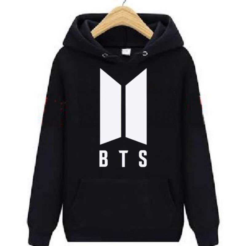 jaket hoodie BTS logo besar, bisa request warna hoodie