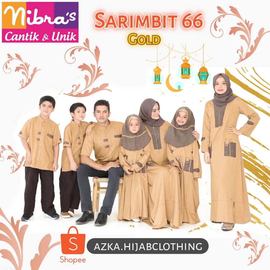 SARIMBIT NIBRAS 66 / SARIMBIT NIBRAS 2020 / SERAGAM KELUARGA / BAJU MUSLIM COUPLE KELUARGA / GAMIS