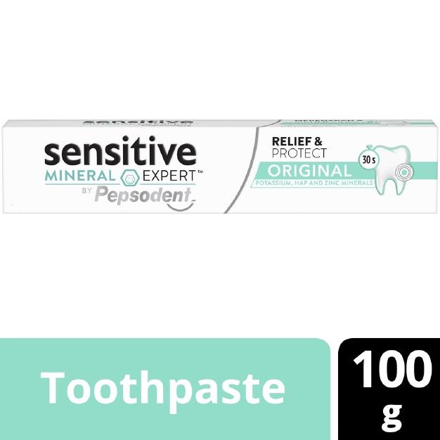 Pepsodent Sensitive Mineral Expert Pasta Gigi Original Pasta Gigi Sensitive 100G