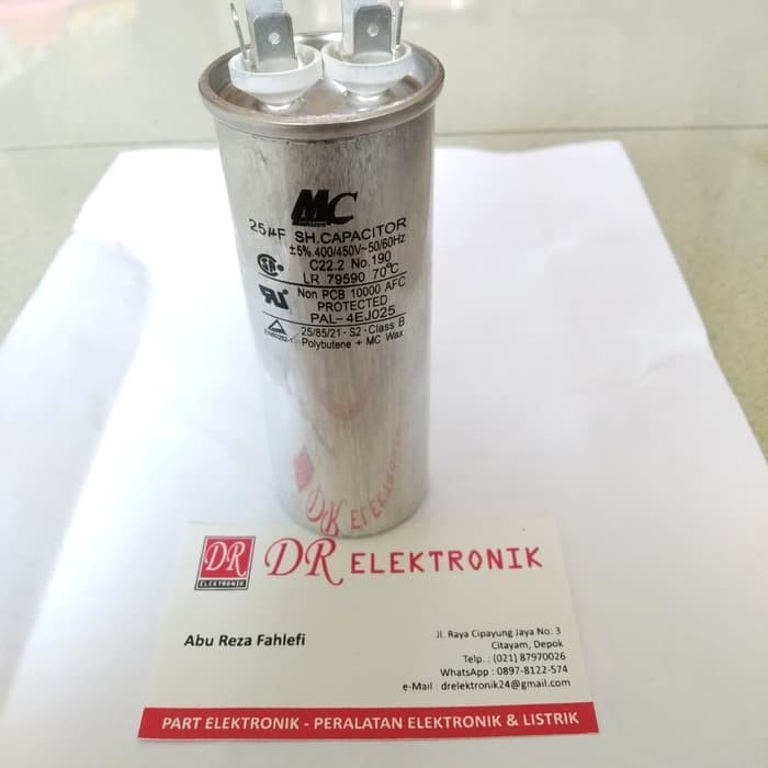 Kapasitor Capasitor Running MC 25uf 25 uf mikro 400/450 400 450 v volt