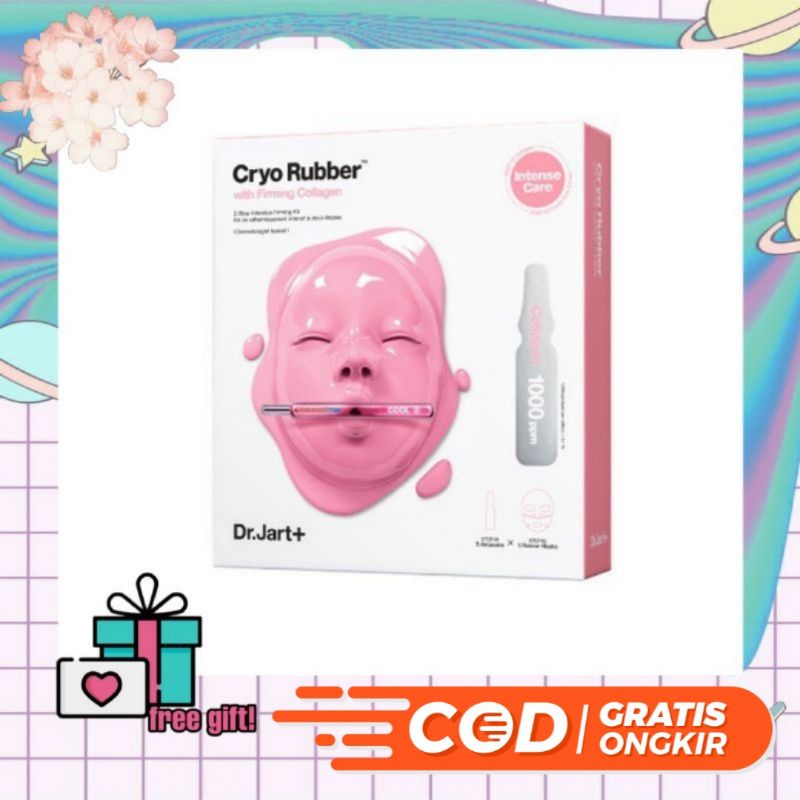 [DAPAT 2) Dr+ Jart Cryo Rubber Mask with Firming Collagen ( Step1 Ampoule 4g + Step2 Rubber Mask 40g