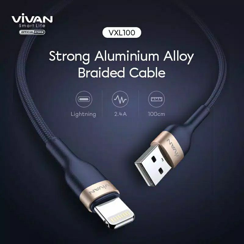 Vivan Kabel Data Micro USB, Type-C, Apple Quick Charge