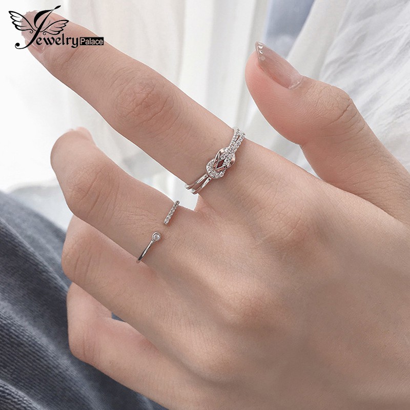 925 perak sterling untuk wanita cincin berlian fashion perhiasan yang indah