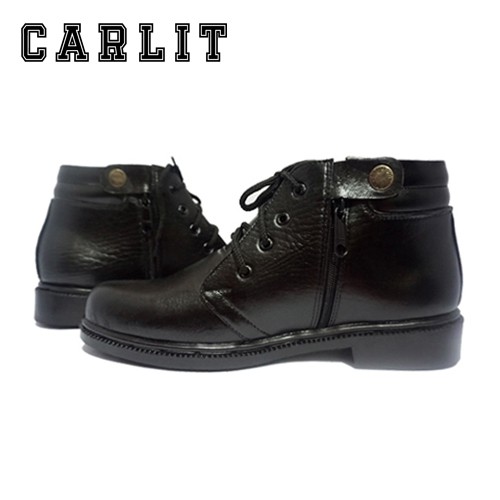 Sepatu Pria PDH 04 CARLIT Model Formal Semi Boots Warna Hitam