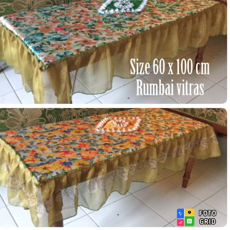 TAPLAK MEJA KOTAK/TAPLAK MEJA KOTAK MURAH/TAPLAK MEJA TAMU RUMBAI SATIN [Bnr31au22ᵞ]