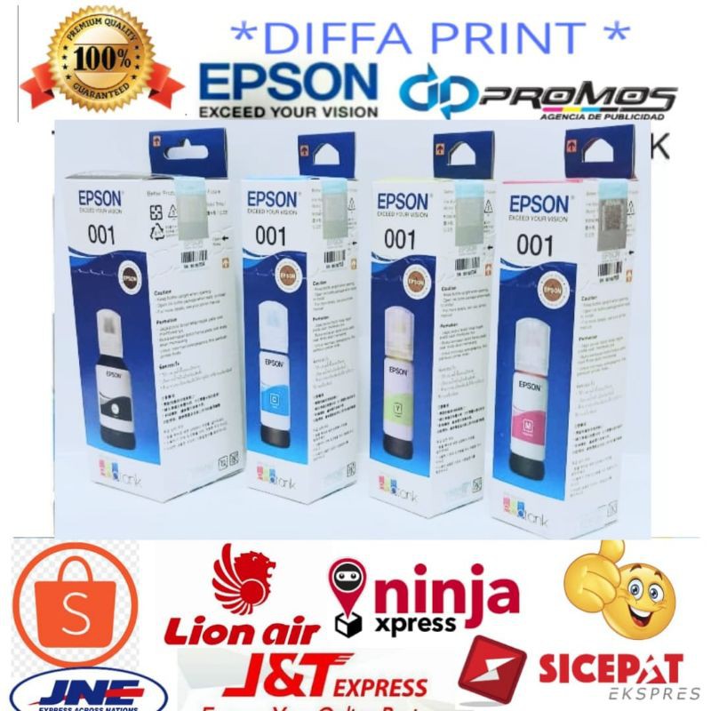 Tinta Printer Epson 001 Series L4150 L4160 L6160 L6170 L6190 Black Color Ink Quality