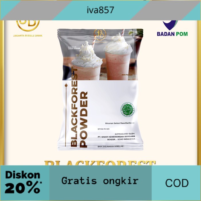 

PROMO Blackforest Powder - Bubuk Minuman Bubble Drink Cappucino Cincau GRATIS ONGKIR