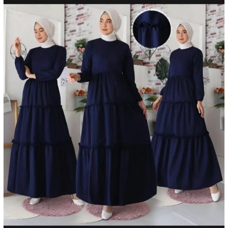 RUFFLE DRESS MAXI TERBARU/ GAMIS CERUTY FULL PURING/ GAMIS POLOS REMPEL 3 SUSUN/ GAMIS SIMPLE &amp; ELEGAN/ PREMIUM MOTIF KEKINIAN