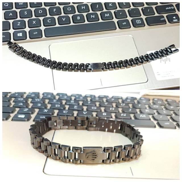 Gelang Premium Titanium Gelang tangan Stainless steel anti karat anti alergi T5